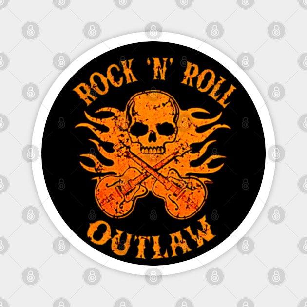 Rock 'n' Roll Outlaw (Colour) Magnet by CosmicAngerDesign